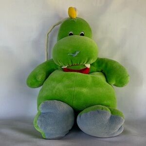 GENTLY USED CARTER GREEN PLUSH DINOSAUR STUFFED ANIMAL -KIDS TOY